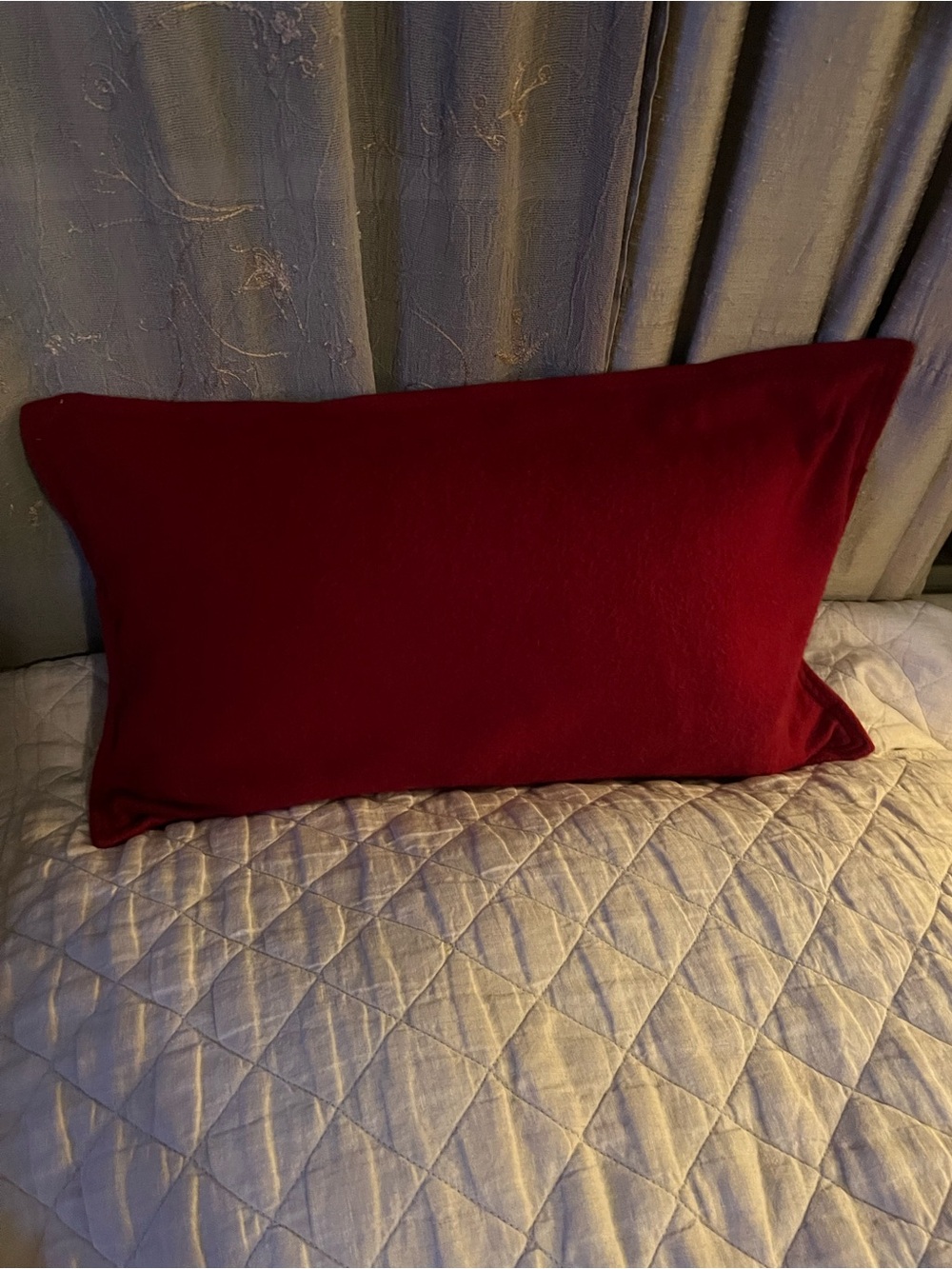 Restoration Hardware RH Cashmere Lumbar Pillow (Red / Garnet) 13”x21” CA 55697
